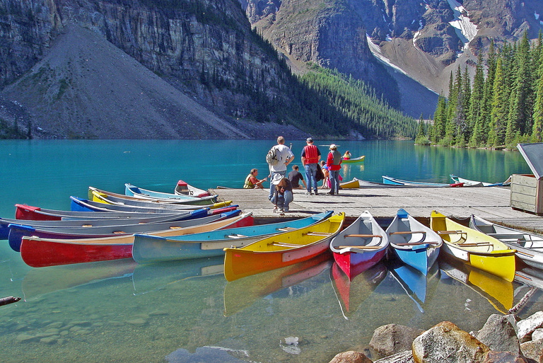 Margot Schweifler: Moraine Lake Canoes
