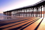 Lionel Leiter: San Simeon Pier At Sunset